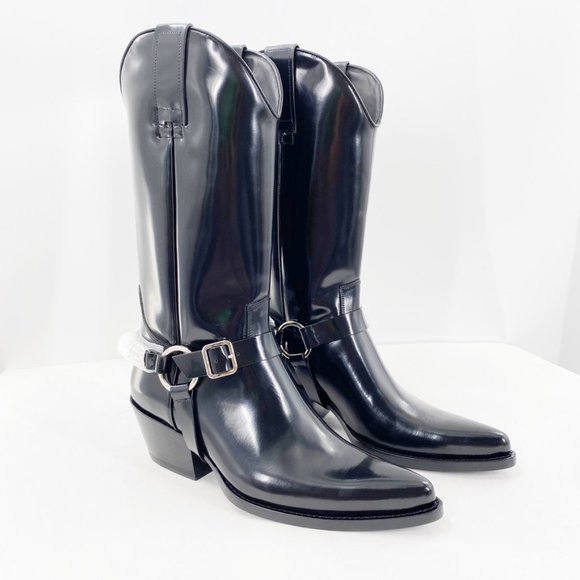 Calvin Klein 205W39NYC Leather Embellished Boots - Picture 5 of 13